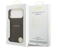 Telefono dėklas iPhone 17 Pro Max rudas MagSafe Guess