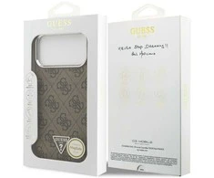 GUESS dėklas, skirtas IPHONE 17 Pro Max, suderinamas su MagSafe GUHMP17XP4TSRCMW (PU 4G su trikampio logotipu SL), ruda