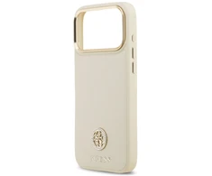 Telefono dėklas iPhone 17 Pro Max smėlio spalvos Guess