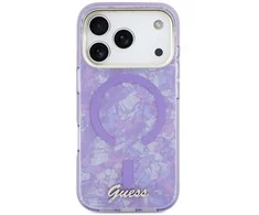 Dėklas Guess IML Shell Script Metal MagSafe Case for iPhone 17 Pro Max - Violetinė