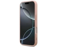 Telefono dėklas iPhone 17 Pro rožinis blizgus Guess