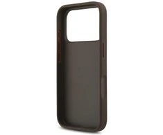 Telefono dėklas iPhone 17 Pro rudas margintas Guess