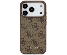 Guess 4G Classic dėklas skirtas Apple iPhone 17 Pro rudos spalvos
