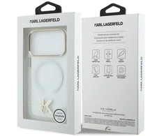 „Karl Lagerfeld IML K Head Logo MagSafe“ dėklas, skirtas „iPhone 17 Pro“ – skaidrus