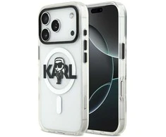 Karl Lagerfeld IML Karl Sketch Logo MagSafe dėklas Apple iPhone 17 Pro skaidrus