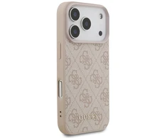 Guess 4G Classic dėklas skirtas Apple iPhone 17 Pro rožinės spalvos