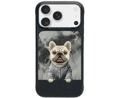 „Nimmy Gentle Pets“ serijos šunims skirtas „MagSafe“ dėklas, skirtas „iPhone 17 Pro“ - juodas
