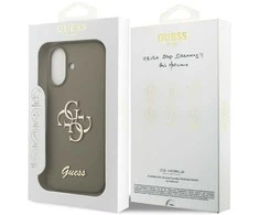 Guess Silicone Big 4G Script Dėklas Apple iPhone 17 rudos spalvos