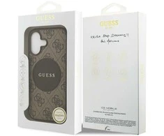 Dėklas Guess 4G Circle Classic Logo MagSafe Apple iPhone 17 rudos spalvos