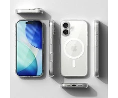 Telefono dėklas iPhone 17 skaidrus MagSafe Ringke Fusion