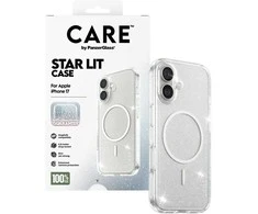 „Panzer Glass CARE by PanzerGlass“ flagmaninis „Urban Explorer“ dėklas su „Baltas MagSafe“, skirtas „iPhone 17“ – skaidrūs blizgučiai