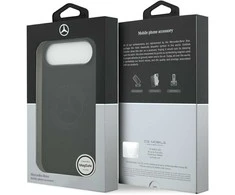 Mercedes Leather Vintage Logo MagSafe dėklas Apple iPhone Air juodos spalvos