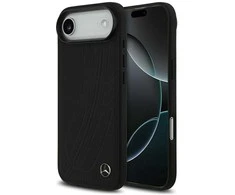 Mercedes Leather Large Laurel Leave MagSafe dėklas skirtas Apple iPhone Air juodos spalvos