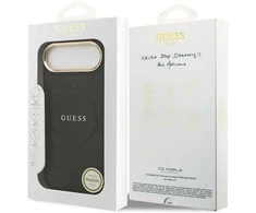 „Guess Peony Hot Stamp MagSafe“ dėklas, skirtas „iPhone Air“ – Juodas