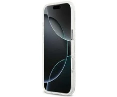 „Karl Lagerfeld IML“ blizgučiais ir „Karl&amp;Choupette“ galvų logotipu pažymėtas „MagSafe“ dėklas, skirtas „iPhone Air“ – pilkas