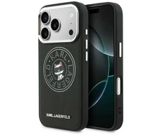 Dėklas Karl Lagerfeld Point &amp; Choupette Sketch MagSafe Case for iPhone 17 Pro - Juodas