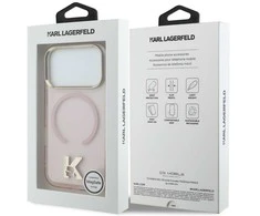 Dėklas Karl Lagerfeld IML K Head Logo MagSafe Case for iPhone 17 Pro - Rožinė