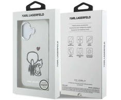 „Karl Lagerfeld Karl &amp; Choupette Back MagSafe“ dėklas, skirtas „iPhone 17“ – skaidrus