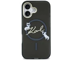 Dėklas Karl Lagerfeld IML Choupettes Karl Script Logo MagSafe iPhone Air Case - Juodas
