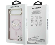Dėklas Karl Lagerfeld IML Choupettes Karl Script Logo MagSafe iPhone Air Case - Rožinė