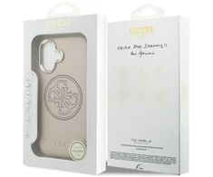 „Guess“ perforuotas 4G „MagSafe“ dėklas, skirtas „iPhone 17“ - Rožinė