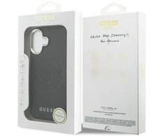 „Guess“ perforuotas 4G „MagSafe“ dėklas, skirtas „iPhone 17“ - juodas