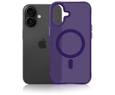3Mk apsauginis 3mk dūminis „MagCase“ dėklas, skirtas iPhone 16 - violetinė-permatoma