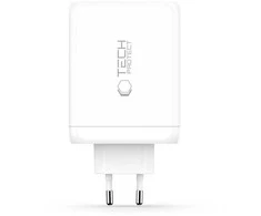 Tech-Protect NC200W-GAN 4-port laidinis įkroviklis PD 200W / QC3.0 baltos spalvos