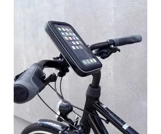 Dėklas telefono laikiklis dviračiui, motociklui, motoroleriui juodas (WBHBK7)