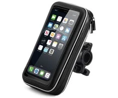 Dėklas telefono laikiklis dviračiui, motociklui, motoroleriui juodas (WBHBK7)