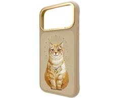 „Nimmy Lucky Fashion Cat“ „MagSafe“ dėklas, skirtas „iPhone 17 Pro“ – ruda