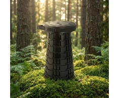 Telescopinė sulankstoma taburetė Geffy, juoda