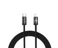 Tellur Minimalist USB-C į Lightning kabelis, 3A, 1 m, juodas