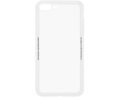 Tellur telefono dėklas su grūdinto stiklo nugarėle iPhone 8 Plus, baltas