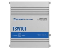 Ausinės Teltonika TSW101 Gigabit Ethernet (10/100/1000) su PoE palaikymu, metalinis korpusas