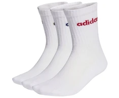 Tiesinės vidutinio ilgio paminkštintos kojinės, 3 poros, baltos adidas KD1716