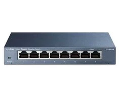 Šakotuvas TP-LINK 8-port Metal Gigabit Switch 5 10/100/1000M RJ45 jungtys supports GMP Snooping IEEE 802.1p QoS Plug and Play metal case