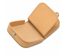 TMC Natural Leather Portmonetka Skórzana Podkówka na Drobne Bilonówka