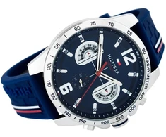 „Tommy Hilfiger 1791476 Decker“ vyriškas mėlynas silikoninis laikrodis