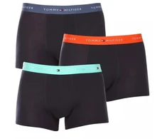 Tommy Hilfiger 3 vnt. rinkinys Vyriški bokseriai Tamsiai Mėlynos Medvilniniai