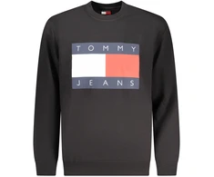 TOMMY HILFIGER MĘSKA Juoda BLUZA Z ROZPIĘCIEM