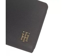Tommy Hilfiger Saffiano didelė moteriška juoda piniginė - AW0AW08507-CJM