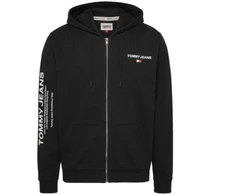 Tommy Hilfiger TJM reguliaraus kirpimo džemperis su užtrauktuku vyriškas juodas - DM0DM17783-BDS