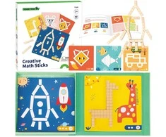 Tooky Toys Tooky Toy Medinės Magnetinės Kaladėlės Su Galvosūkiais 49 vnt.