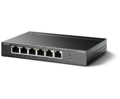 Ausinės TP-Link TL-SF1006P tinklo jungiklis, nevaldomas, Fast Ethernet (10/100), PoE palaikymas, juodas
