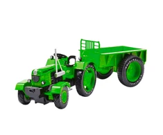 Lean Toys Metalinis žalias traktorius 1:18 masteliu
