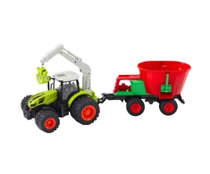 Lean Toys Nuotoliniu būdu valdomas traktorius su sėjamojo ir griebtuvo priedais