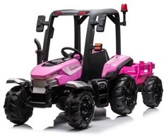 Traktorius vaikiškas elektrinis rožinis BLT-206