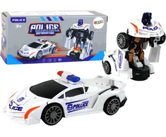 Automobilis - robotas 2in1 Lean toys, baltas