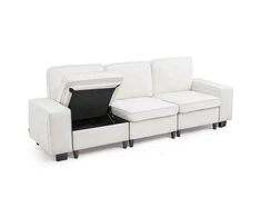 VEVOR Baltas sofa su vieta daiktams apačioje